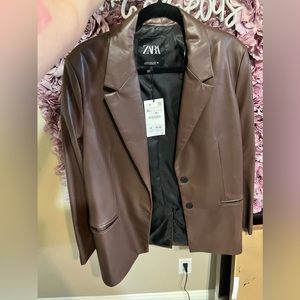Zara Leather blazer
